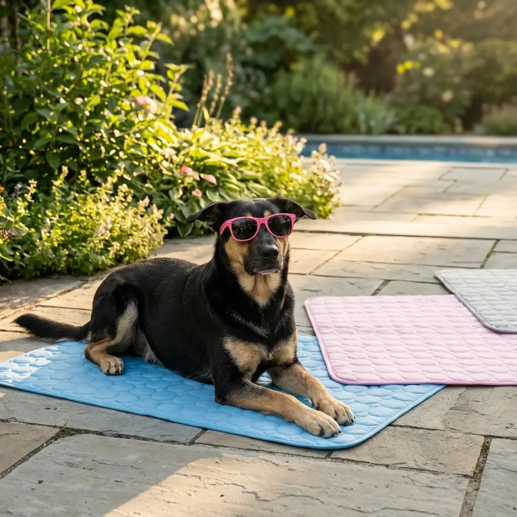 Tapis rafraîchissant SKWAT FRESH pour chien et chat, surface en soie glacée anti-canicule sans gel ni électricité