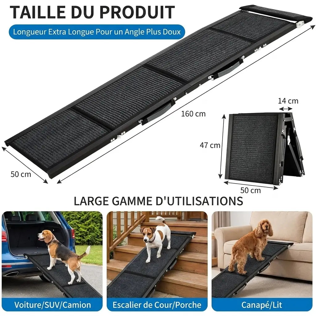 Rampe pour chien — utilisation accès coffre véhicule sans effort