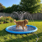 Piscine gonflable et tapis arroseur pour chien — vue principale