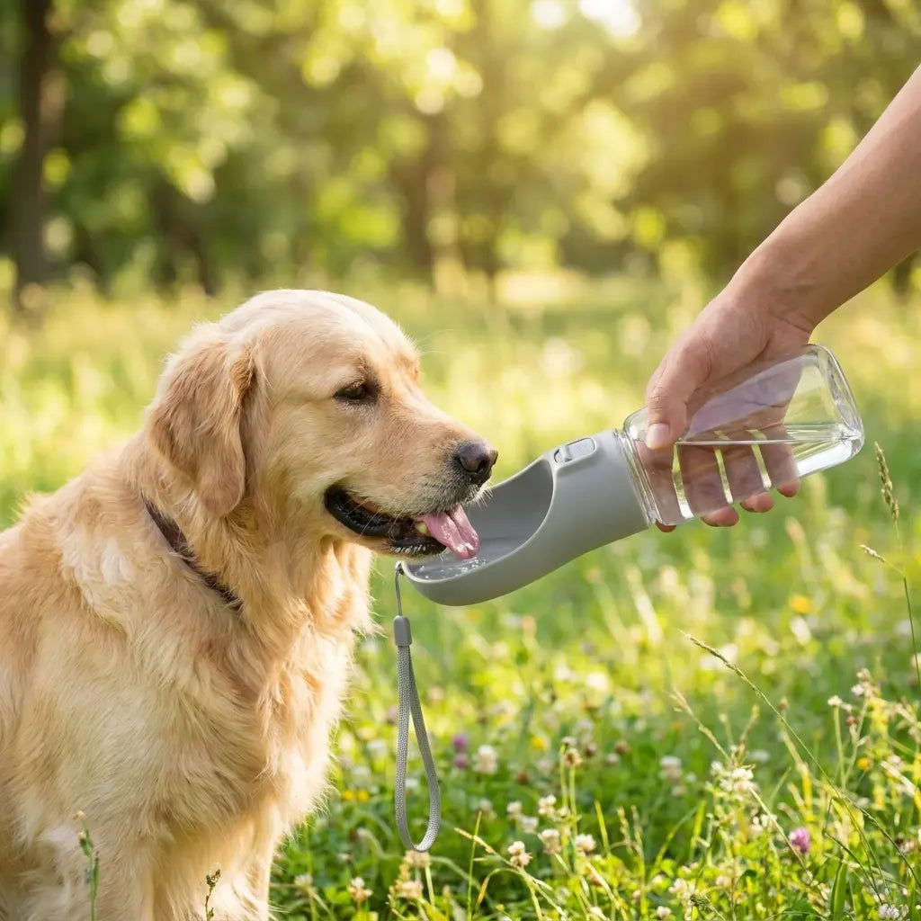 Gourde portable pour chien avec bol intégré - vue principale