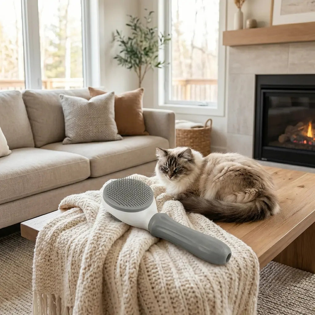 Brosse Anti-Poils chien et chat - Nettoyage rapide